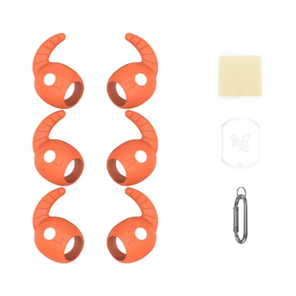 Ergonomic Easy To Clean Replacement Ear Tips Hygienic For Earbuds Repeated Use Orange 7695001207355