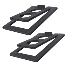 2 Piece/set Full Metal Desktop Wireless Speaker Stand Display Holder Bracket Black L