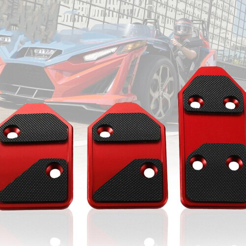 Wear Resistant Foot Peg Protector For Side By Side Vehicles Ensuring Secure Grip Red 1
