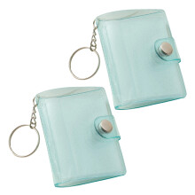 Durability 2Inch Small Photo Album Insert Accommodates 20Photos Water Sparkling blue 2Pcs