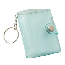Kid Friendly 2Inch Memory Photo Album Stores 20Photos Holder PVC Sparkling blue 1Pcs