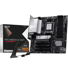 MSI PRO B850M-P WIFI Motherboard, mATX - Supports AMD Ryzen 9000/8000 / 7000 Processors, AM5 - DDR5 Memory Boost (8200+ MT/s OC), PCIe 5.0 x16 & 4.0