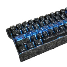 Ergonomic 19 Key Foggy Transparency Keycaps For Comfortable Typing And Gaming Black