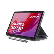 Lenovo Tab M11 Android Tablet | 11 Inch Full HD 1200p | 128 GB | Lenovo Tab Pen + Folio Case | WiFi | 4 GB RAM | Luna Grey | Designed for Portable En