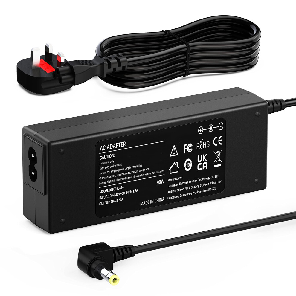 90W Laptop Charger Compatible With Toshiba Satellite Series 5.5 X 2.5Mm 5005522716113