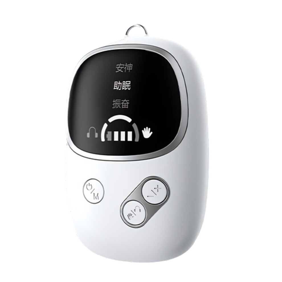 Portable USB Rechargeable Sleep Enhancer With Brainwaves Tracking Technology White