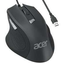Acer Wired Mouse, Ergonomic Computer Mouse with 6 Buttons, 4 Adjustable DPI up to 3200, Optical Sensor, USB Mice wired 1.5m Cable, Compatible with La