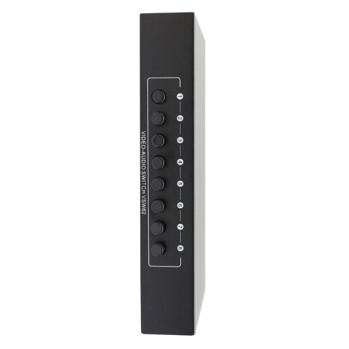 Studio Grade 8Input 3RCA Video audios Switcher Durability Metal Frame for 8in and 2out