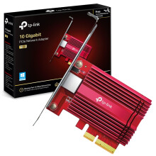 TP-Link TX401 10 Gigabit PCIe Network Card, PCI Express Network Adapter, Low-Profile and Full-Height Brackets, Supports Wins 11,10,8.1,8,7, Wins Serv