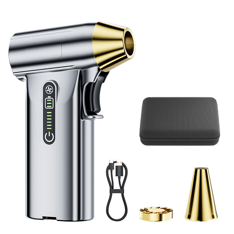 Cordless Fan Weight Dust Blower Handheld Engine Fan Air Duster 130000Rpm Light/Silver 7695001187800