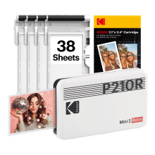 KODAK Mini 2 Retro 2x3 Mobile Photo Printer, 38 Sheets, Bluetooth Phone Printer Compatible With iOS & Android Smartphones, Instant Color Prints, 4PAS