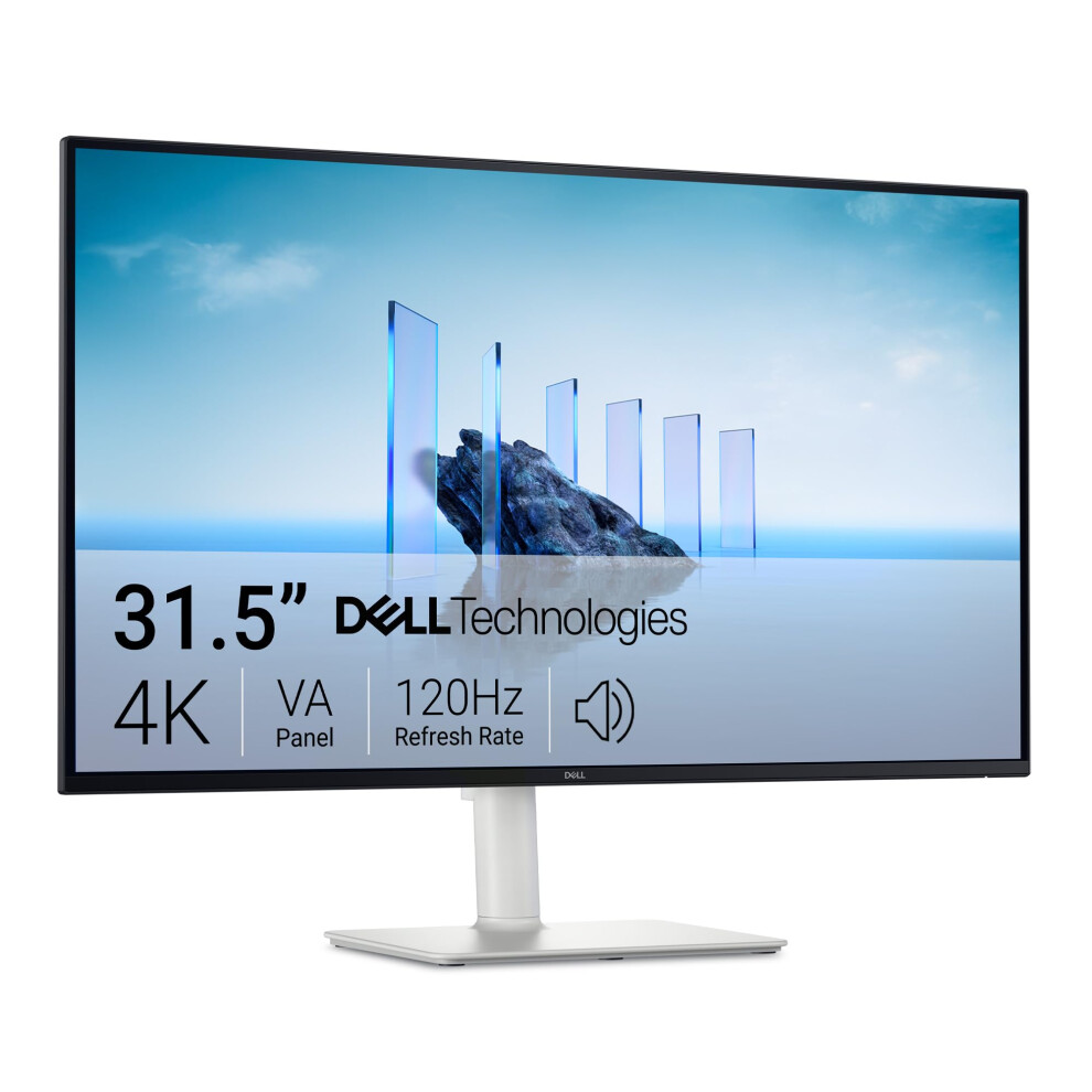 Dell 32 Plus Monitor - S3225qs, 4K Uhd (3840X2160), 120Hz, Va, 4Ms, Amd Freesync Premium, 95% Dci-P3, Hdr10, Height Adjust, Built-In Speakers, Displa