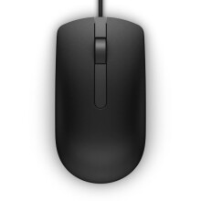 Dell MS116 - Mouse - Optical - 2 Buttons - Wired - USB - Black - Retail - for Inspiron 17R 57XX, 17R 7720, Latitude D630, Optiplex 50XX, 5250, 90XX,