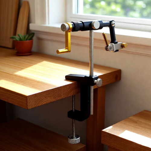Bobbin Holder Threader Lure Making Tool 360 Rotating Precisely Fly Clamp table model 2