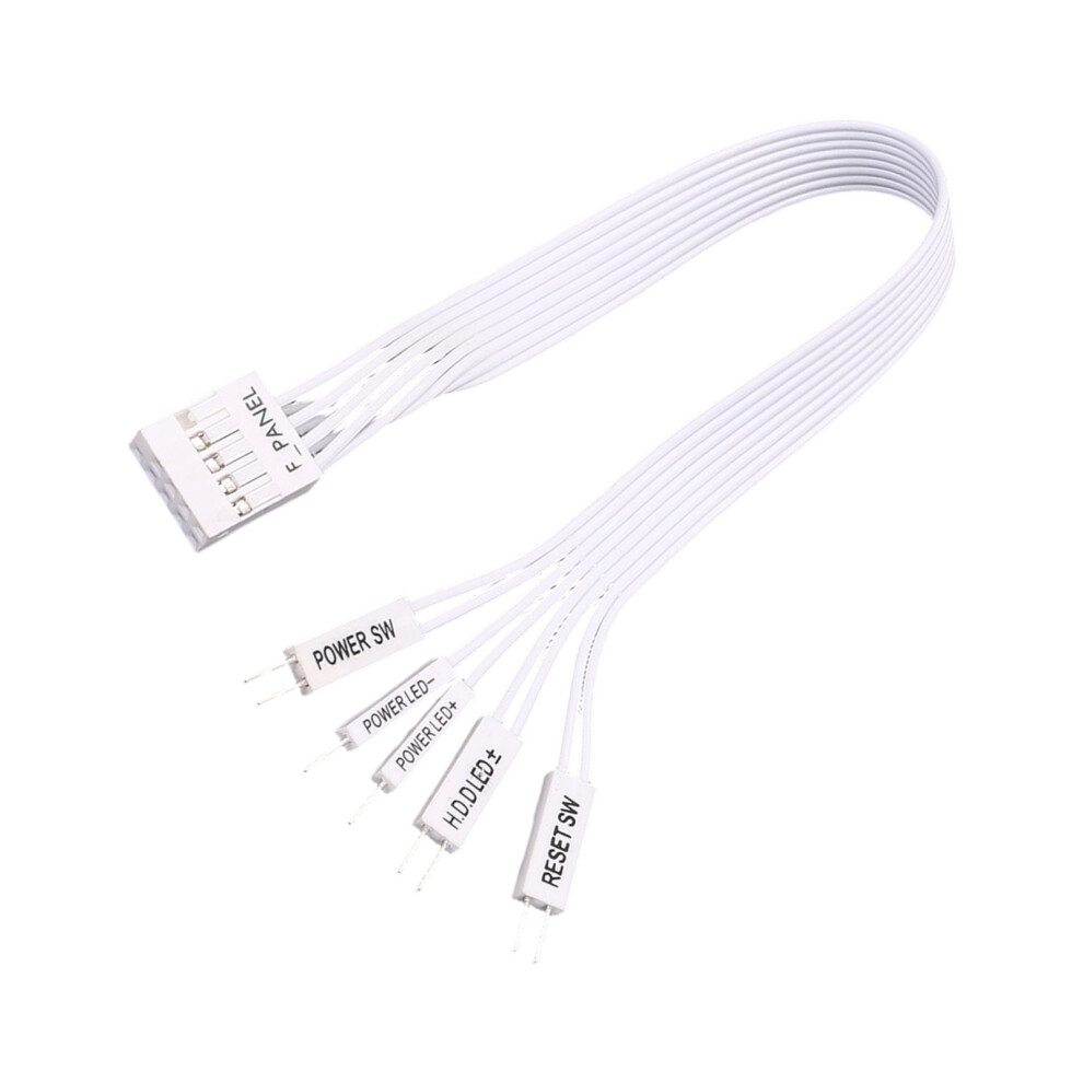 Pc Case Desktop Power Control Cable F-Panel Female To 2Pin Male Pc Motherboard 30Cm White 7695001209236
