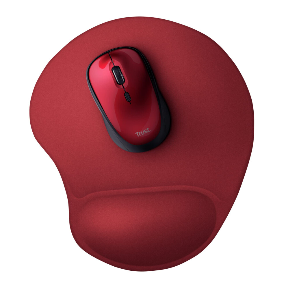 Trust Bigfoot Mouse Mat With Wrist Support, Ergonomic Mouse Pad, Prevents Wrist Strain, 236 X 205 Mm, Microfiber Surface, Gel Wrist Rest, Non Slip Ma 5009234081170