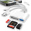 Dalimee 3-Port SD Card Reader for iPhone with Lightning/USB-C/USB-A Connectors, Memory Card Reader with SD, Micro SD and USB Slots, Digital Camera Ad 1