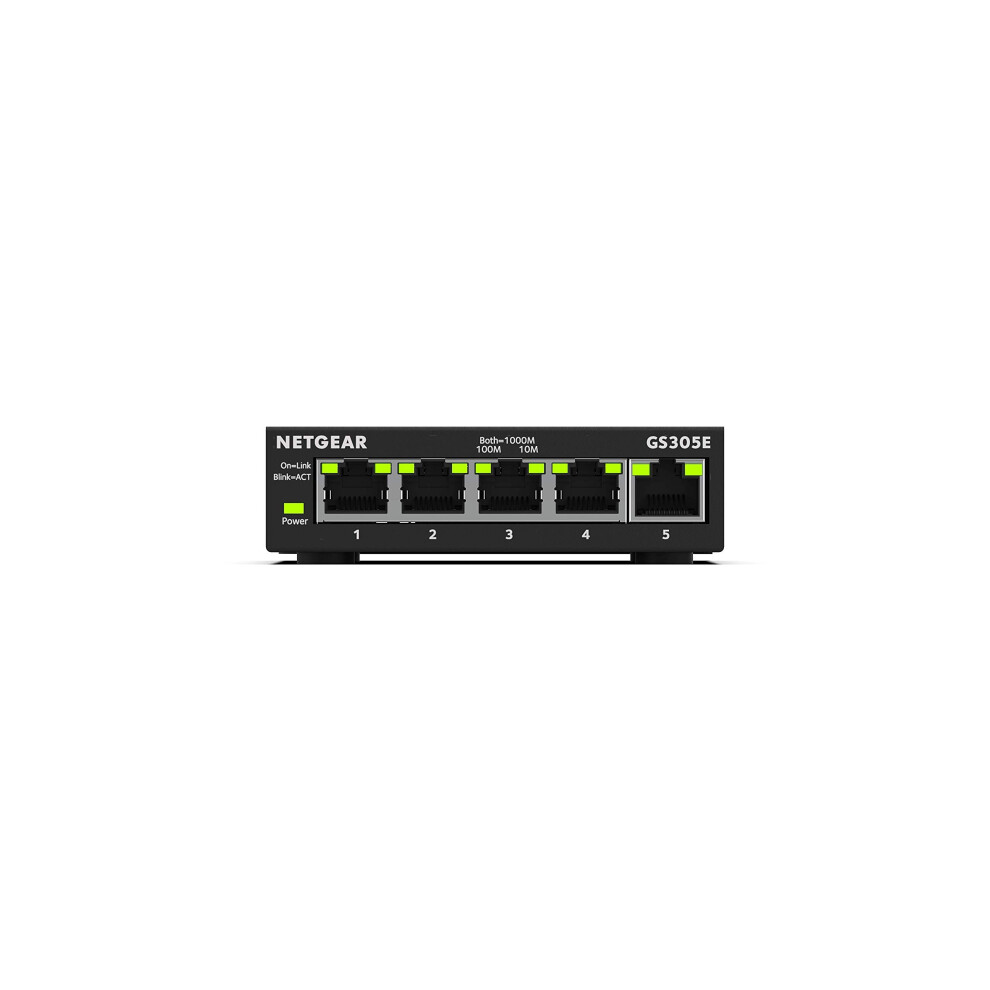 NETGEAR 5 Port Gigabit Switch (GS305E) | Managed Network Switch | Ethernet Splitter | Ethernet Splitter | Desktop or Wall Mount-image-OPC-PVSMDDN-NEW