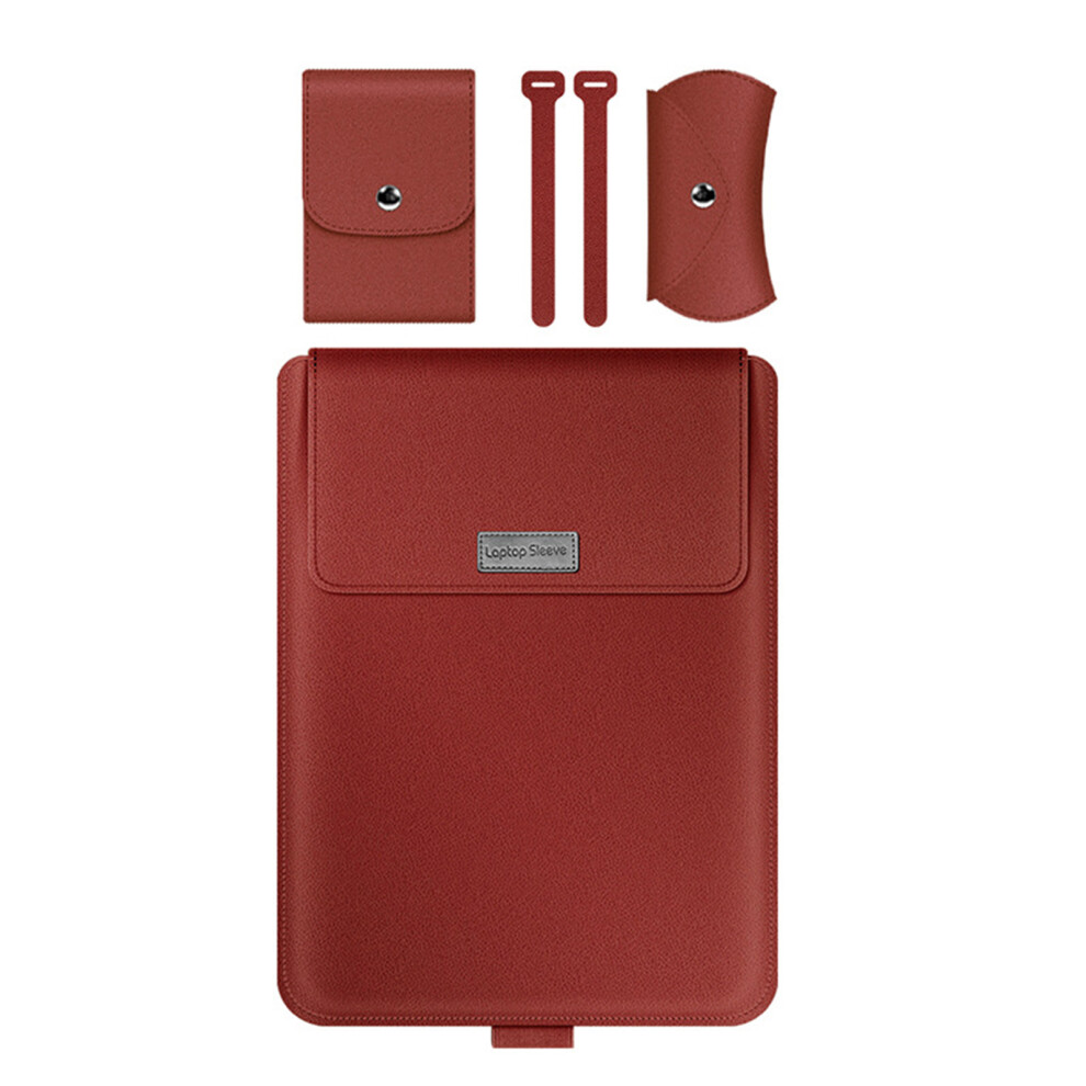 Protective Laptop Sleeve For 13 14 15 16Inch With Magnetic Closure 13 To 14 Inches Red 7695001223966