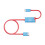 Easy Arrange Cable Uniting Change 2 to TV in 4K Standard Red 1