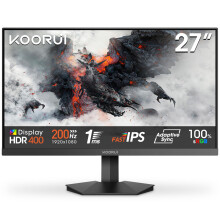 KOORUI G2711P 27 Inch Gaming Monitor,200Hz, Fast IPS, Full-HD 1080P, 1ms, Adaptive Sync, VESA Mountable, HDMI/DP, Low Blue Light, 99% SRGB