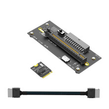 M.2 to Oculink Extension Cable for PC Desktop for M.2 M-Key 24Pin power supply 2230 size