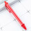 Retractable Ballpoint Pen Ergonomic Grip Multipurpose Plastic Pens Black Inks Rose red 9