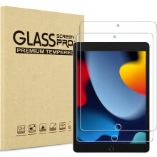 ProCase 2 Pack Screen Protector for iPad 9th/8th/7th Generation 10.2 Inch, Tempered Glass Screen Film Guard 9H Hardness, Anti-Scratch, Case Friendly-