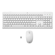 HP 230 Wireless Mouse and Keyboard Combo | Quiet and comfortable keystrokes | Number Pad | QWERTY UK Layout | 1600 DPI Optical Mouse Sensor | 2.4GHz