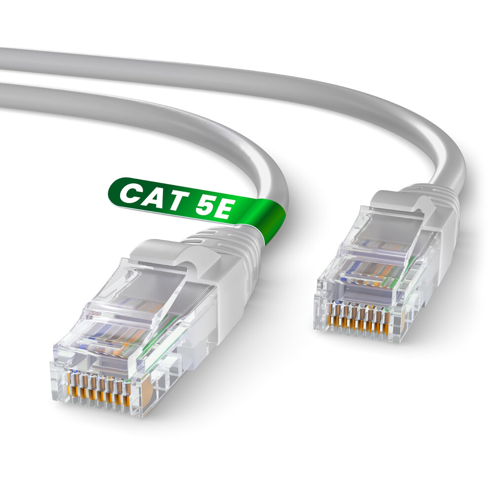 Mr. Tronic Grey Cat 5E Ethernet Cable 10M, High Speed Lan Ethernet Network Cable With Rj45 Ends Connectors, 10M Cat5e Internet 1 Gbps, Adsl Awg24 Pat 5008979395931