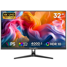 CronusPro 32 Inch 4K UHD Monitor (3840x2160) IPS Panel, 4000:1 Contrast, 97% sRGB, Eye Care, HDR10, 60Hz, AMD FreeSync, HDMI/DisplayPort, Computer Mo