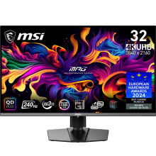 MSI MPG 321URX QD-OLED 31.5 Inch 4K UHD Gaming Monitor - 3840 x 2160 Quantum Dot OLED Panel, 240Hz / 0.03ms, 99% DCI-P3, ΔE2, DisplayHDR True Blac