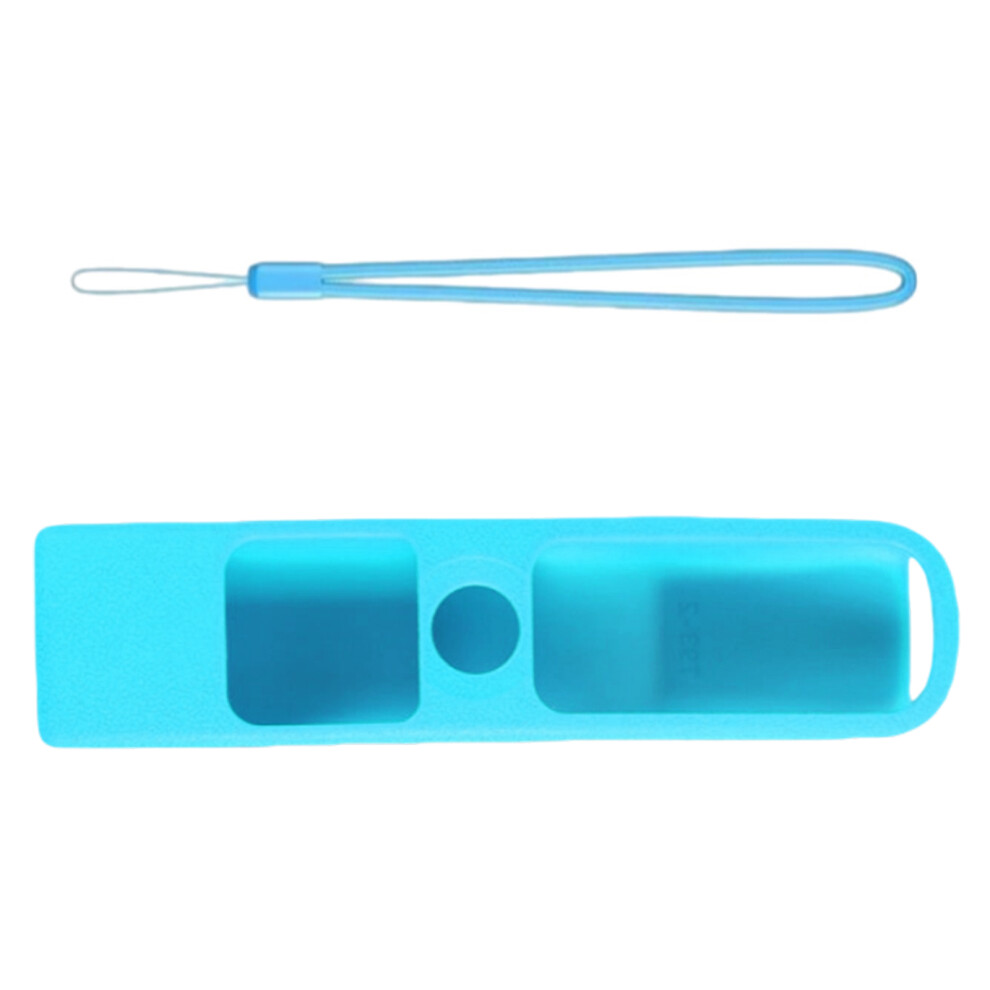 Remote Control Scratchproof Case Skin Soft Protective Cover With Lanyard Light/Blue 7695001236775