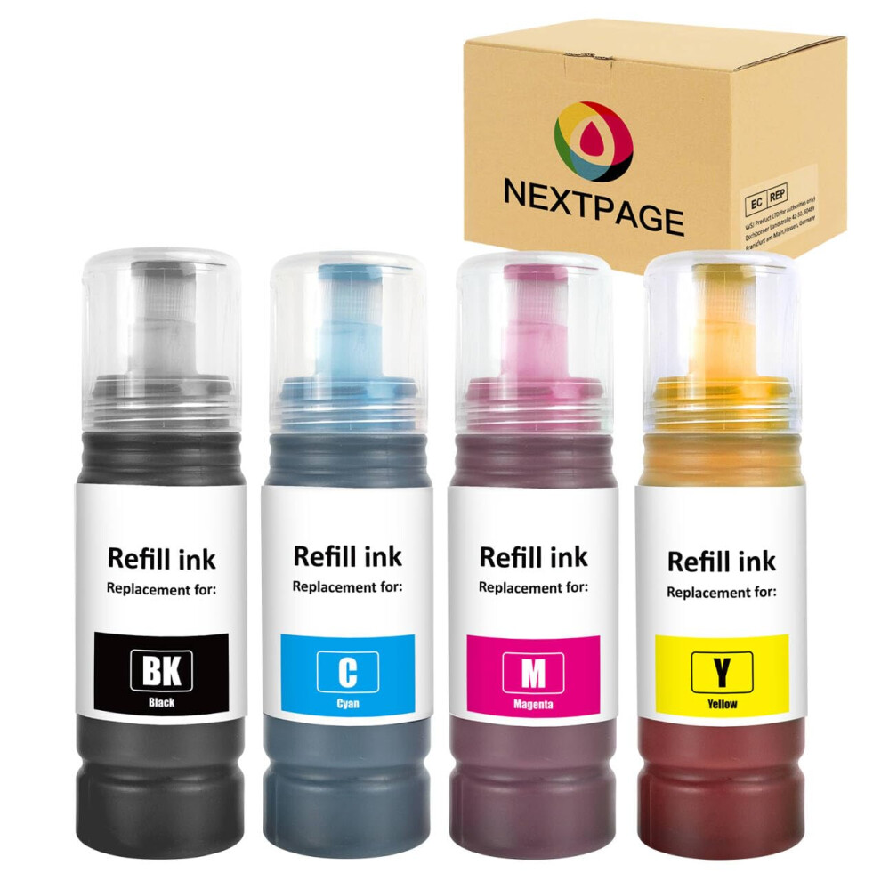 Nextpage Ink Bottles Ink Refill Bottles Et-1810 Et-2710 Et-2711 Et-2712 Et-2714 Et-2720 Et-2721 Et-2810 Et-2812 Et-2820 Et-4700 Et-4800 5005555441389
