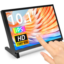 ELECROW Portable Monitor, 10.1 Inch Touch Screen Monitor 1280800 IPS Mini Monitor, Raspberry Pi Screen Compatible with Raspberry Pi 5/400/4/3/2/Zero