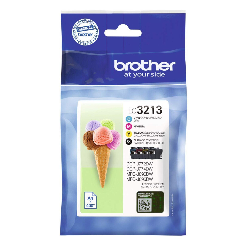 Photos - Printer Part Brother LC-3213BK/LC-3213C/LC-3213M/LC-3213Y Inkjet Cartridge, Black/Cyan/Magenta/Yellow, Multi-Pack, High Yield, Includes 4 