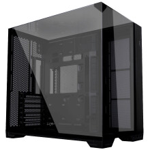 Lian Li O11 Vision Compact ATX Mid-Tower Gaming PC Case - Aluminium & Tempered Glass Black PC Case