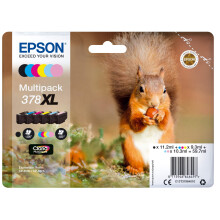 Epson 378XL High Yield Genuine Multipack, 6-colours Ink Cartridges, Claria Photo HD Ink