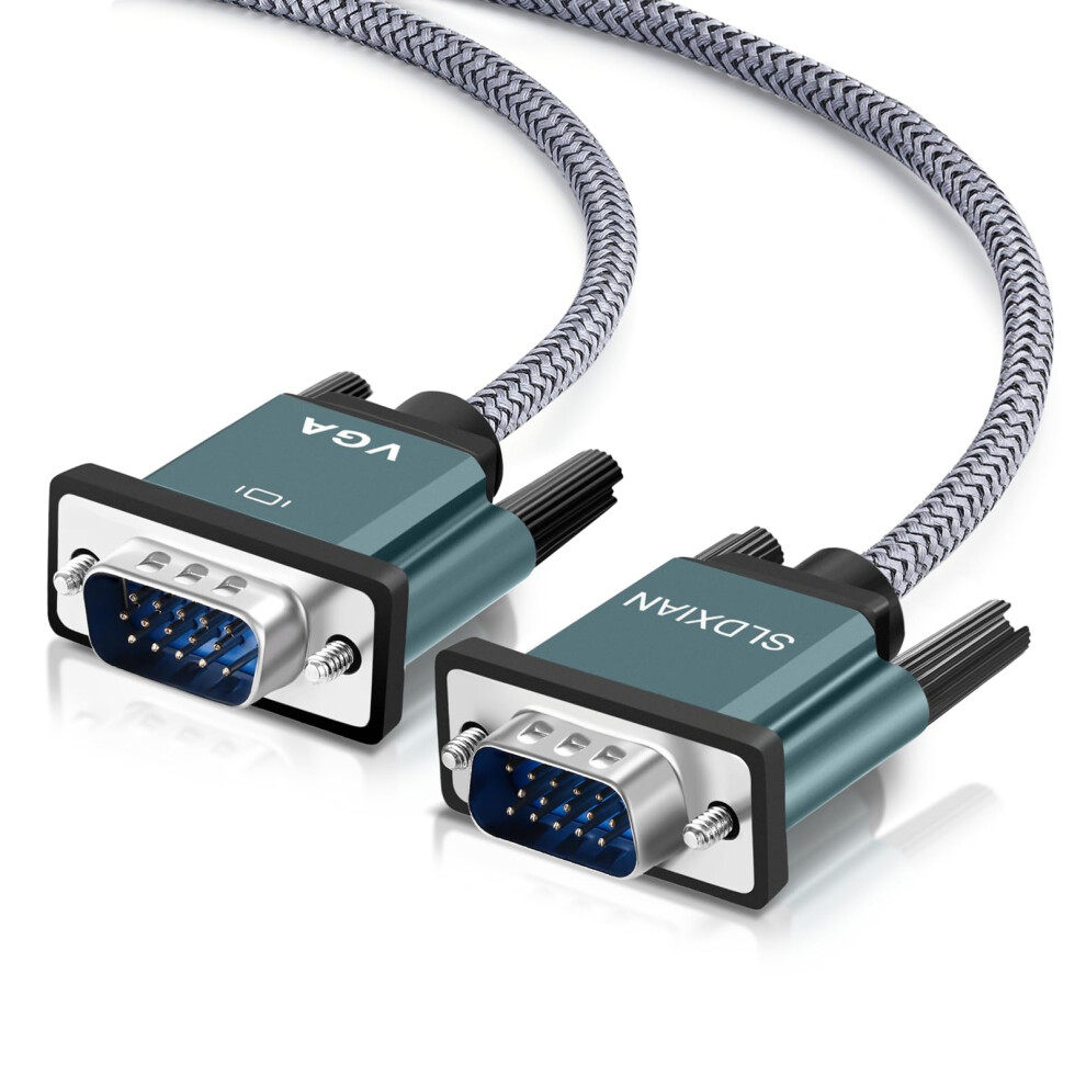 Sldxian Vga To Vga Cable, 15 Pin Vga Cable Male To Male 1080P For Laptop, Computer, Pc, Projector, Monitor, Hdtv (3M) 5000765796564
