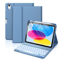 Vobafe Keyboard Case for iPad A16 11th Generation 2025/10th Generation 2022(11/10.9 inch), 7 Colors Backlit Detachable Keyboard Folio Cover with Penc