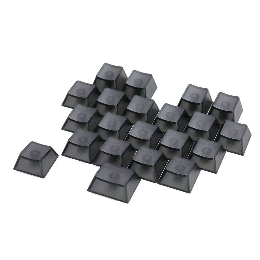 Ergonomic 21Key Transparents Fogged Heart Pattern Keycaps Pc Original Profile Black 7695001191807