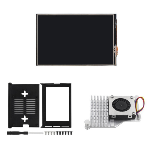 Multifunctional 3.5 Inch Touchable Screen 480x320 LCD Touchable Screen PI5 with heat sink
