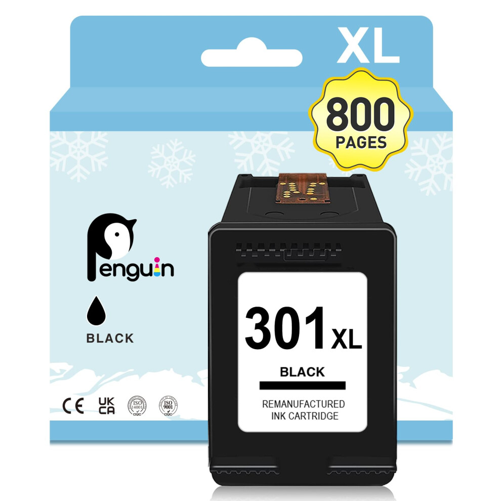 Penguin 301 Ink Cartridge Replacement For Hp 301 Xl Compatible With Envy 5532 4502 4507 4500 5530 Officejet 4630 2620 2622 Deskjet 3055A Black 5008007892920