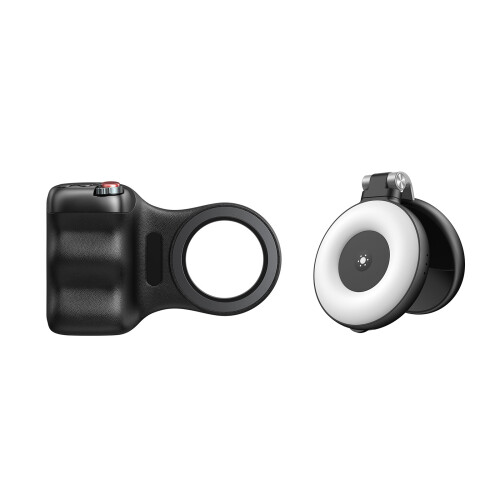 Magnetic Phone Camera Grip Fill Light Option for Secure Video Black 1ShootingAssistant