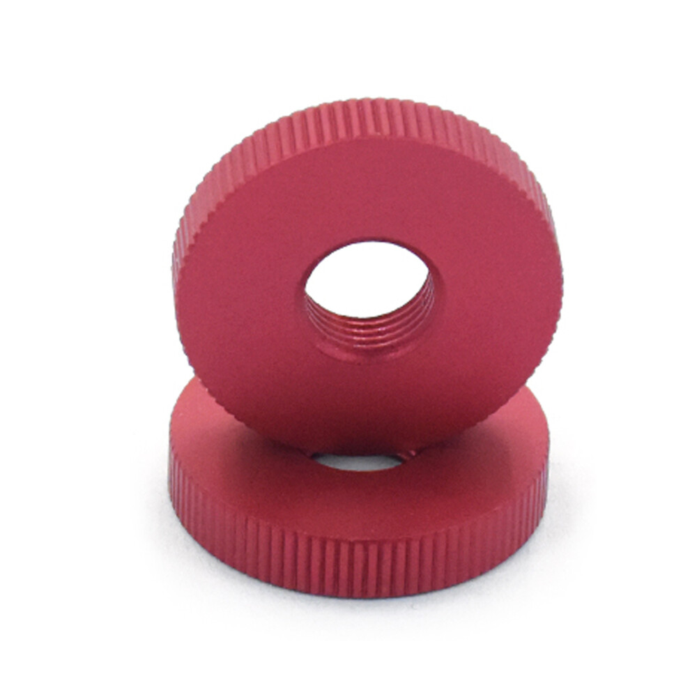 2Pcs Retaining Nut Tape Recorder Fixing Accessories Aluminum Alloy Construction Red 7695001212069