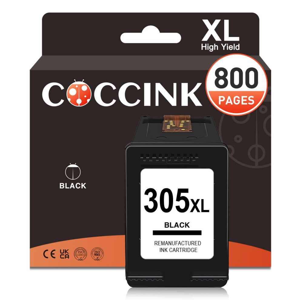 Coccink 305 Ink Cartridge Replacement For Hp 305 Xl Compatible With Deskjet 4220E 2810E 2820E 2800E 4222E Envy 6000E 6020E 6032E 6222E For Hp P Black 5007232775831