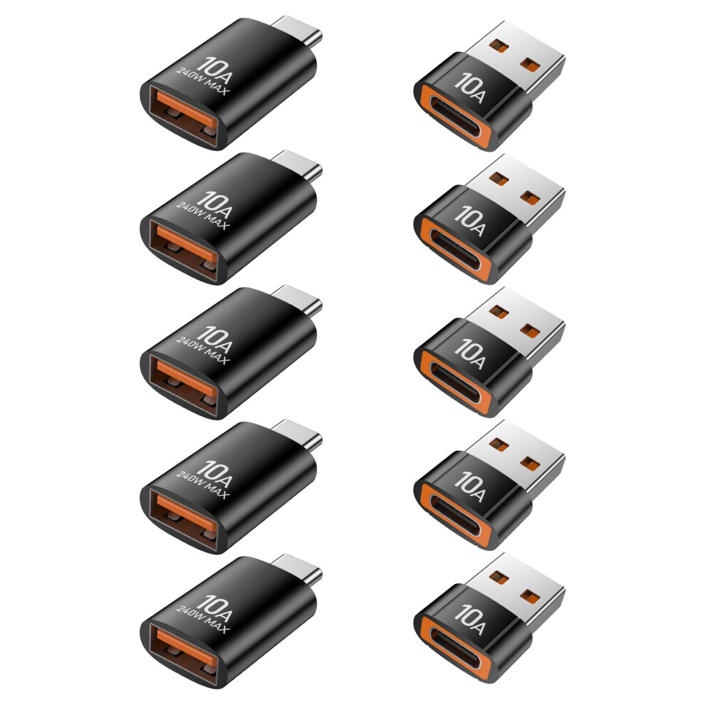 Kayqinho Usb To Usb C Adapter(10 Pack), Usb A 3.0 Female To Usb C Male Otg Adapter X5, Type C Female To Usb Male Adapter X5 Compatible With Macbook, 5006867140038