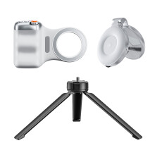 Magnetic Photo Camera Grip Flexible Tripod Stand Magnetic Mount White 1ShootingAidTripod