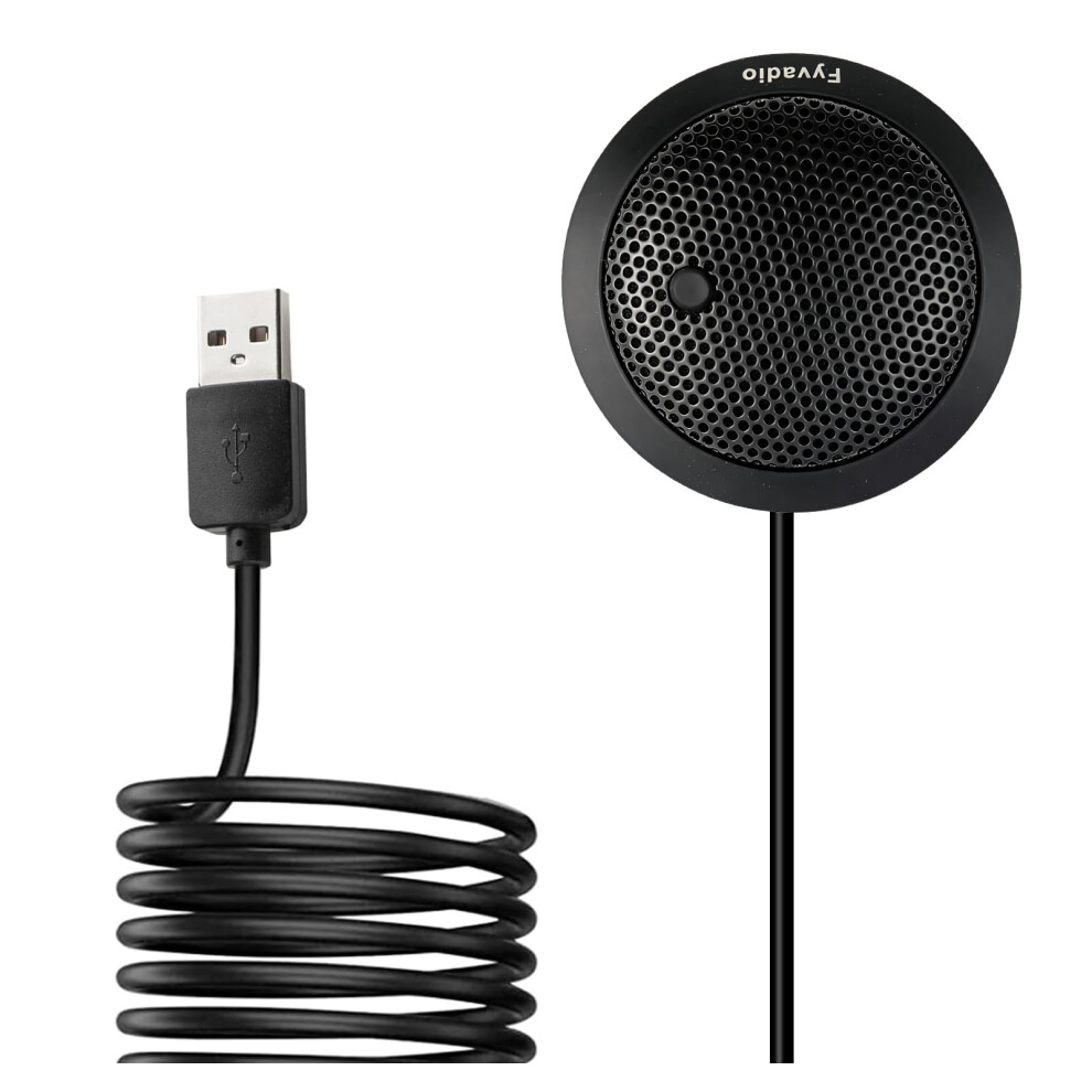Fyvadio Conference Usb Microphone, Usb Microphone For Computer, 360 Omnidirectional Condenser Pc Laptop Mic With Mute Button For Online Meeting/Clas 5004108647971