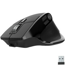JLab Epic Bluetooth Mouse, Rechargeable Wireless Mouse with OLED Display - Tri-Mode (BT 5.2/5.2/2.4Ghz) with USB-Dongle, Multi Device, Silent, for La